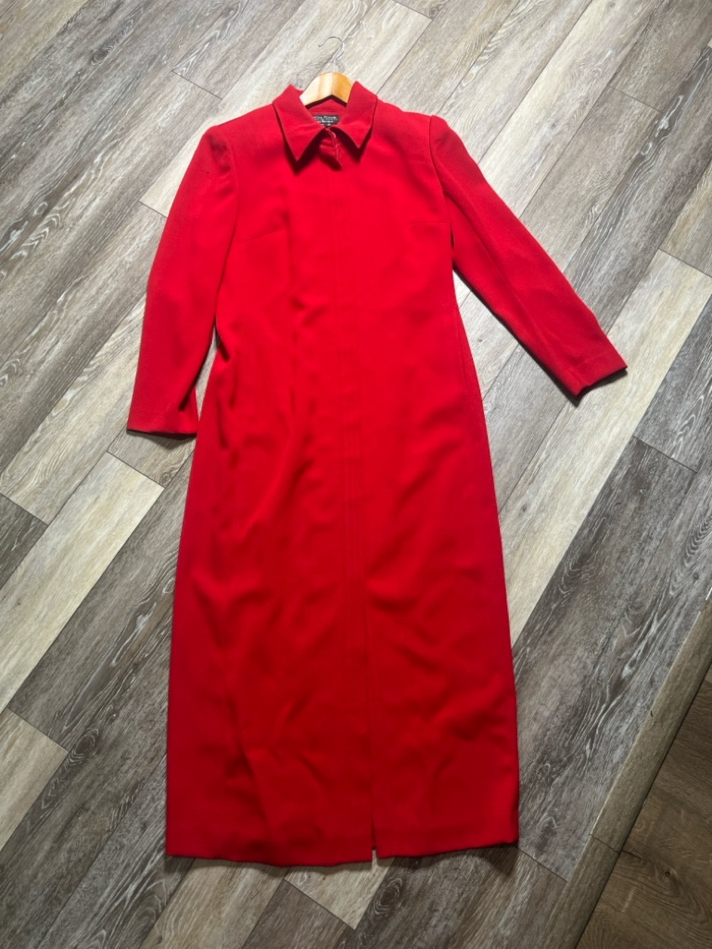 Cynthia Howie for Maggy Boutique red coat maxi dress